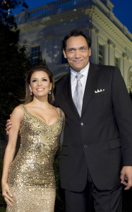 Eva Longoria and Jimmy Smits hosting the In Performance at the White House Fiesta Latina event on October 13th 2009