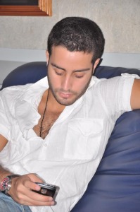 Saad Ramadan picture during a recording session for his latest single at the studio in September 2009 1