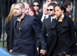 Shane Lynch attends the funeral of Boyzone singer Stephen Gately at St Laurence O'Toole Church on October 17th 2009 in Dublin Ireland