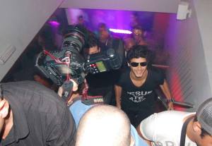 DJ Jesus Luz picture wearing a black tshirt with Jesus Te Ama imprinted on it while arriving to his show on October 17th 2009