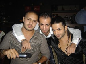 Fadi Andraos picture from his birthday party on October 21st 2009 with Jospeh Attieh and a driend