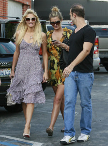 Paris Hilton seen with model Cheyenne Tozzi as they arrive at a Studio for a photo shoot in Hollywood on october 26th 2009 4