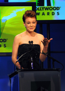 Carey Mulligan accepts the Breakthrough Actress award onstage during the 13th annual Hollywood Awards Gala Ceremony held at The Beverly Hilton Hotel on October 26th 2009 5