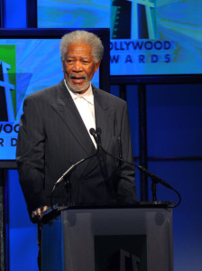 Morgan Freeman presents the Cinematographer award onstage during the 13th annual Hollywood Awards Gala Ceremony held at The Beverly Hilton Hotel on October 26th 2009 1