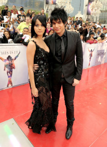 Adam Lambert and Katy Perry arrive at the premiere of This Is It movie on October 27th 2009