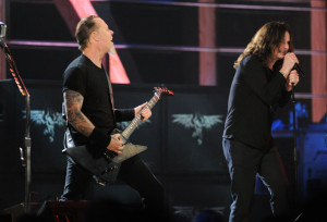 James Hetfield and Ozzy Osborne at the 25th Anniversary Rock & Roll Hall of Fame Concert at Madison Square Garden on October 30th 2009