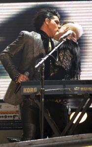 Adam Lambert performs onstage at the 2009 American Music Awards at Nokia Theatre L.A. Live on November 22nd 2009