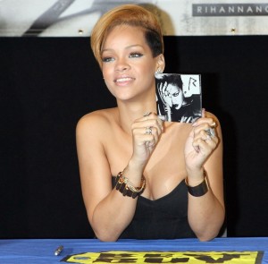 Rihanna picture at New York Citys Best Buy in Union Square on November 23rd 2009 for signing her new Rated R album 4