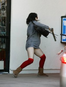 Vanessa Anne Hudgens spotted shopping at Studio City on December 24th 2009 4