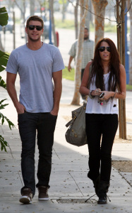 Miley Cyrus and spotted with her new boyfriend Liam Hemsworth walking together in Toluca Lake on January 6th 2010 3