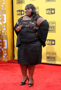 Gabourey Gabby Sidibe arrives at the 15th annual Critics Choice Movie Awards held at the Hollywood Palladium on January 15th 2010 in California 1