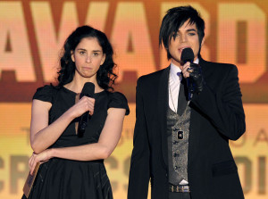 Sarah Silverman and Adam Lambert present the Best Comedy award during the 15th annual Critics Choice Movie Awards on January 15th 2010 at the Hollywood Palladium 3