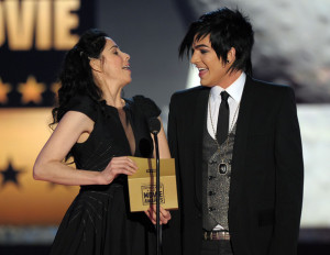 Sarah Silverman and Adam Lambert present the Best Comedy award during the 15th annual Critics Choice Movie Awards on January 15th 2010 at the Hollywood Palladium 5