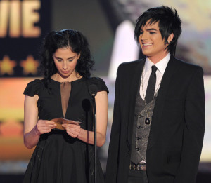 Sarah Silverman and Adam Lambert present the Best Comedy award during the 15th annual Critics Choice Movie Awards on January 15th 2010 at the Hollywood Palladium 6