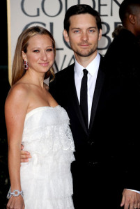 Jennifer Meyer and actor Tobey Macguire photo at the 67th Annual Golden Globe Award at The Beverly Hilton Hotel on January 17th 2010 in California