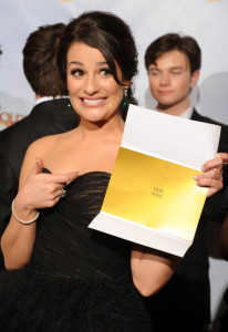 Lea Michele in the press room during the 67th Annual Golden Globe Award at The Beverly Hilton Hotel on January 17th 2010 in California