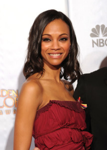 Zoe Saldana in the press room during the 67th Annual Golden Globe Award at The Beverly Hilton Hotel on January 17th 2010 in California