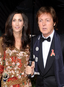 Paul McCartney and his girlfriend Nancy Shevell attend the 67th Annual Golden Globe Awards held at The Beverly Hilton Hotel on January 17th 2010 in California