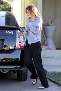 Miley Cyrus spotted walking around on January 13th 2010 in Hollywood 3