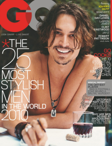 Johnny Depp topless photo shoot for the February 2010 issue of GQ Magazine