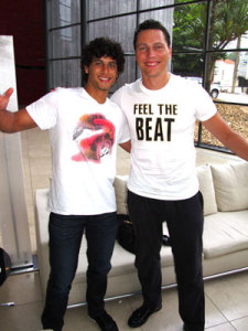 Jesus Luz photo next to DJ Tiesto on January 16th 2010 when they met at a concert in Rio de Janeiro