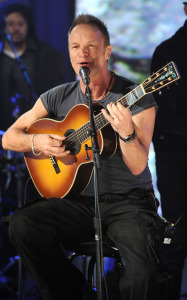 Sting performs on stage at the Hope for Haiti telethon in on January 22nd New York City 3