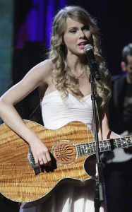 singer taylor swift performs for the Hope For Haiti Now held at CBS Television City January 22nd 2010 in Los Angeles