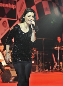 Haifa Wehbe photo from her concert in Abu Dhabi in December 2009 for the Formula1 powerboat world championship 5