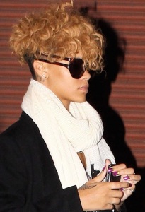 Rihanna spotted on January 18th 2010 leaving West Hollywood Studio 2