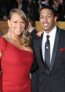 Mariah Carey and her husband Nick Cannon arrive at the 16th Annual Screen Actors Guild Awards on January 23rd, 2010