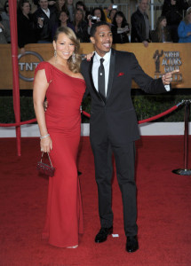 Mariah Carey and her husband Nick Cannon arrive at the 16th Annual Screen Actors Guild Awards on January 23rd, 2010