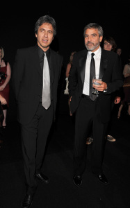 George Clooney with Ray Romano during the 16th Annual Screen Actors Guild Awards held at the Shrine Auditorium on January 23rd 2010 in Los Angele