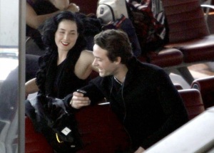 Dita Von Teese seen with her boyfriend Louis Marie de Castelbajac on January 24th 2010 at the Nice airport in France 4