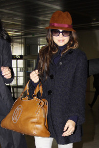 Fergie arrives to Nice airport on January 24th 2010 to catch a flight 5