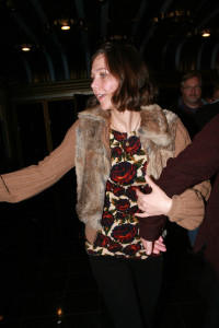 Maggie Gyllenhaal attends a fundraising concert by Radiohead for Oxfam Americas Haiti Relief fund on January 24th 2010 at The Music Box Theatre at The Fonda 4