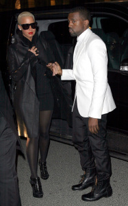 Kanye West and Amber Rose seen together on January 26th 2010 at the Givenchy Haute Couture fashion show in Paris France 1