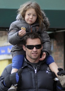 Hugh Jackman spotted with cute Ava after picking her up from school on January 26th 2010 in New York 2