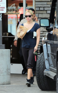 Ashley Tisdale was spotted on January 29th 2010 getting out of Coffee Bean store in Los Angeles 3