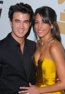 Kevin Jonas and his wife Danielle Deleasa arrive at the 52nd Annual GRAMMY Awards for the Salute To Icons Honoring Doug Morris held at The Beverly Hilton Hotel on January 30th 2010 in Beverly Hills 13