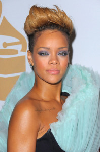 Rihanna arrives at the 52nd Annual GRAMMY Awards Salute To Icons Honoring Doug Morris held at The Beverly Hilton Hotel on January 30th 2010 in Beverly Hills 15