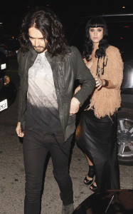 Katy Perry and Russell Brand were spotted on January 29th 2010 leaving a pre Grammy party in Los Angeles 3