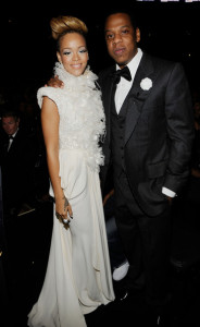 Jay Z and Rihanna in the audience during the 52nd Annual GRAMMY Awards held at Staples Center on January 31st 2010 in Los Angeles 4