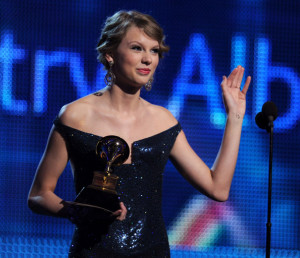 Taylor Swift accepts the award onstage during the 52nd Annual GRAMMY Awards held at Staples Center on January 31st 2010 in Los Angeles California 10