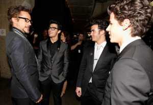 Jonas Brothers backstage during the 52nd Annual GRAMMY Awards held at Staples Center on January 31st 2010 in Los Angeles California 2