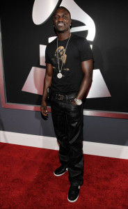 Akon arrives at the 52nd Annual GRAMMY Awards held at Staples Center on January 31st 2010 in Los Angeles California