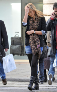 Bar Refaeli spotted on February 5th 2010 at Jimmy Choo surrounded by her bodyguard 2