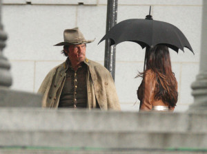 Megan Fox and Josh Brolin spotted on February 5th 2010 while filming scenes for the upcoming film Jonah Hex in Los Angeles 2