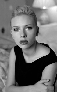 Scarlett Johansson black and white photo shoot 1