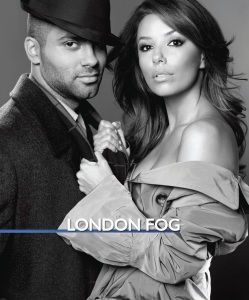 Eva Longoria and her husband Tony Parker photo shoot for the London Fog promotional campaign of February 2010 in black and white 11