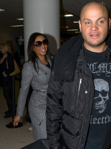 Melanie Brown and her husband Stephen Belafonte seen together on February 7th 2010 as they arrive at Los Angeles International Airport 3